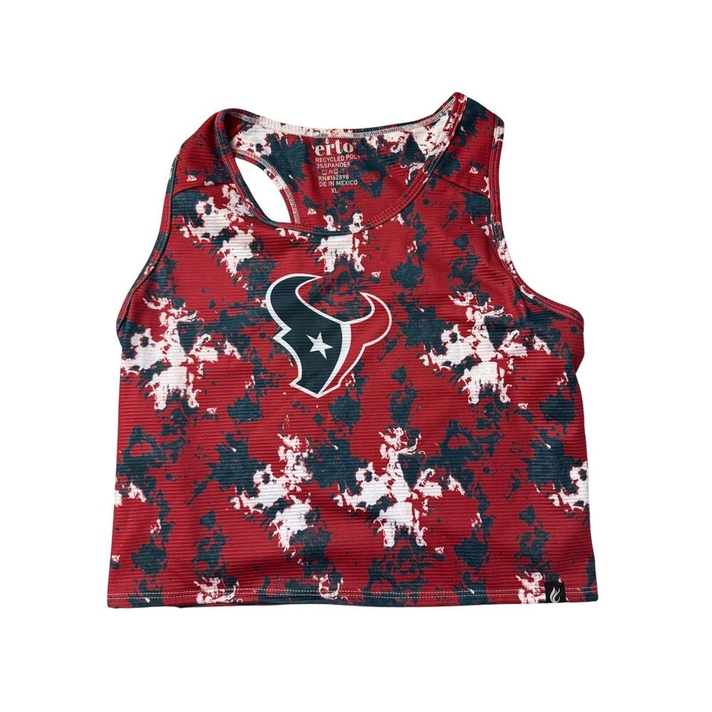 Erto NFL‎ Houston Texans Cropped Tank Top Recycled Poly XL